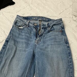 American Eagle Outfitters Women's Light Blue High Rise Jeans